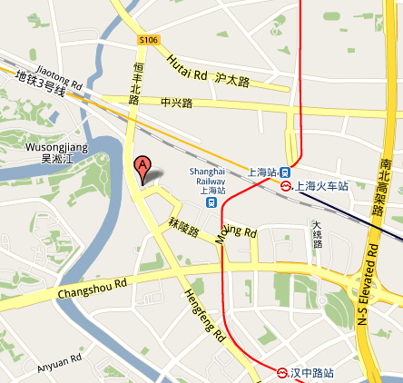 Landkarte des des Shanghai Yafan Longmen Hotel s